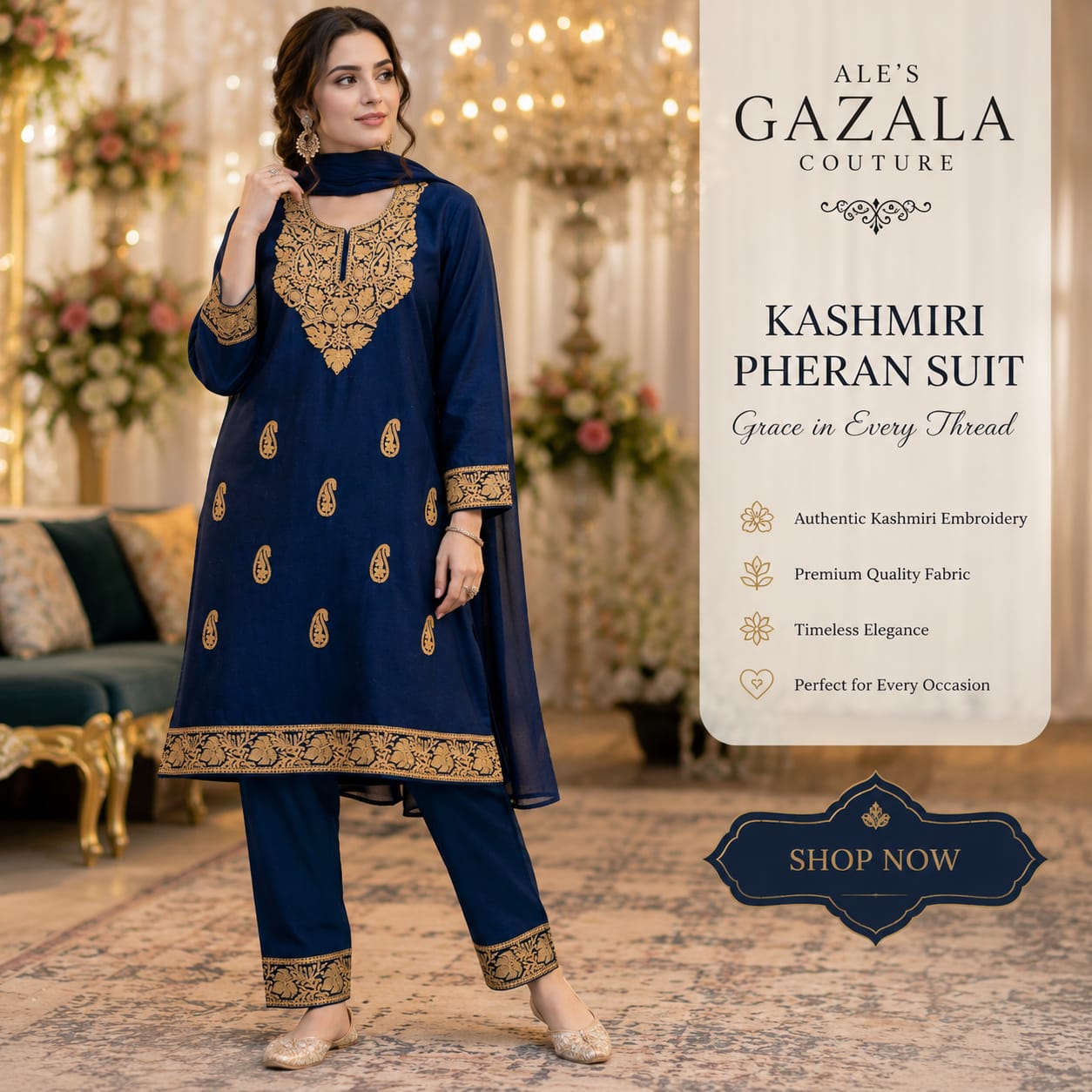 *Co-Ord Set/Pheran Suit with Kashmiri Embroidery *