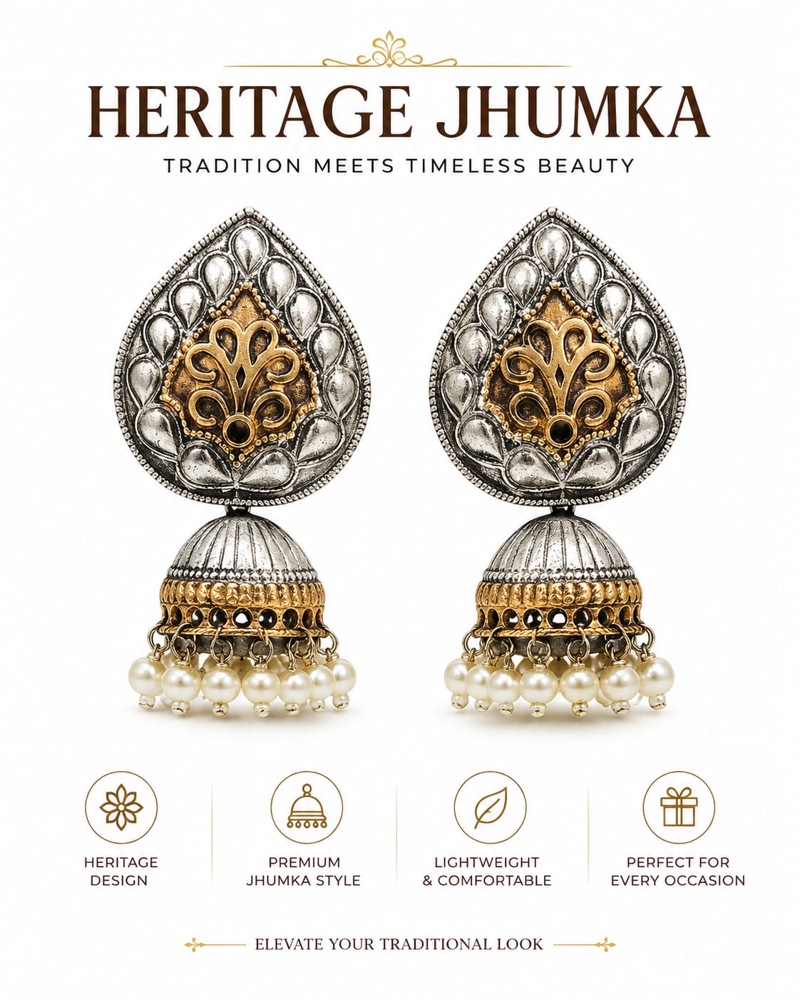 Oxidised Party Wear Earrings 