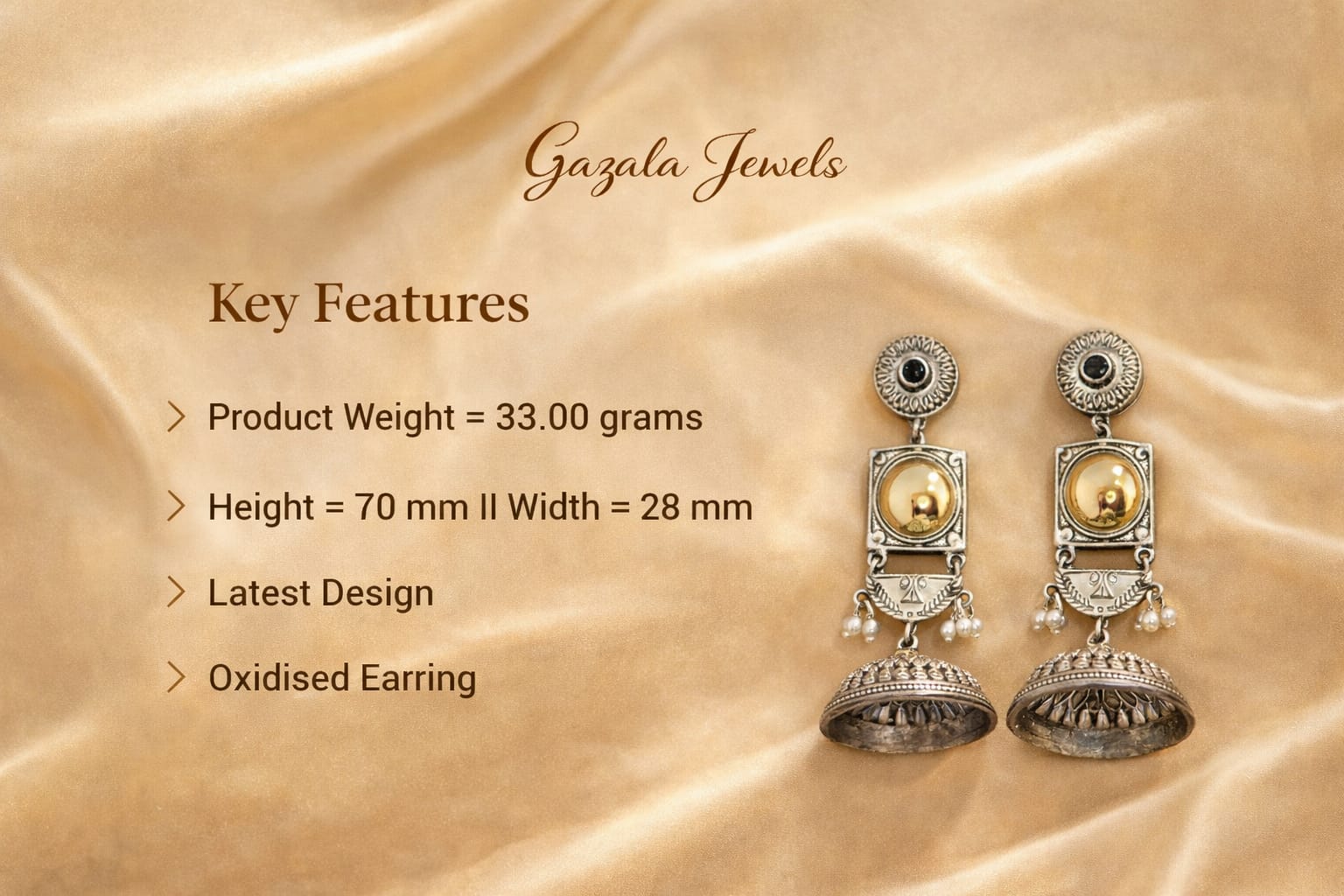 Oxidised Party Wear Earrings 